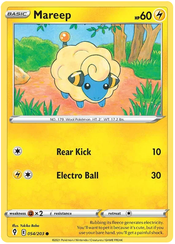 Mareep 054/203 - Pokemon TCG Evolving Skies card