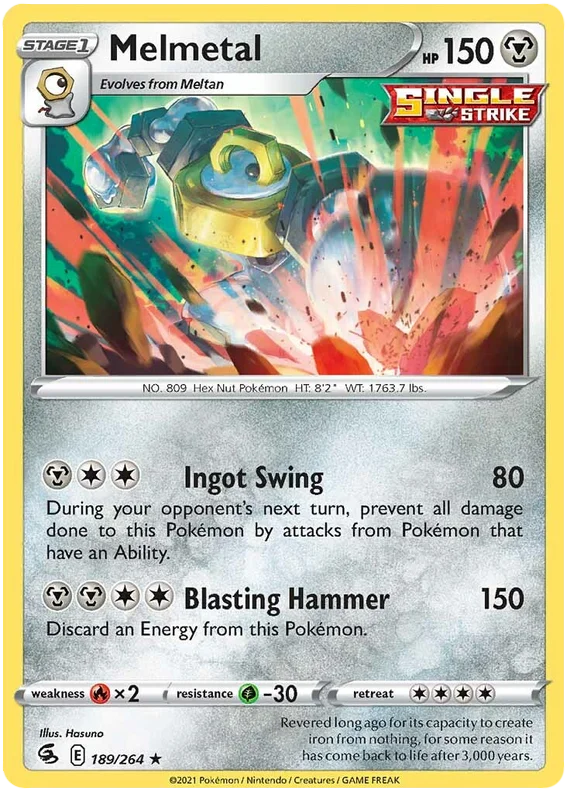 Melmetal Fusion Strike Pokemon Card Singles 189/264