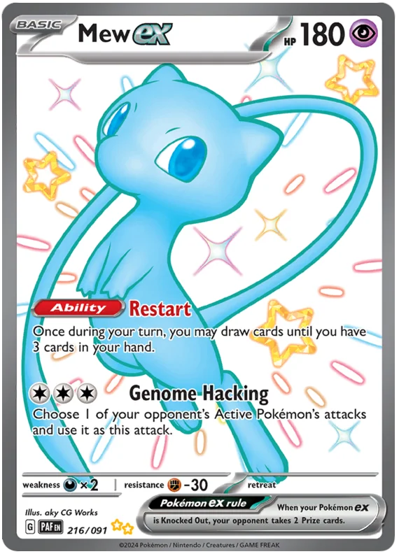 Mew ex Paldean Fates Pokemon Card Single 216/091