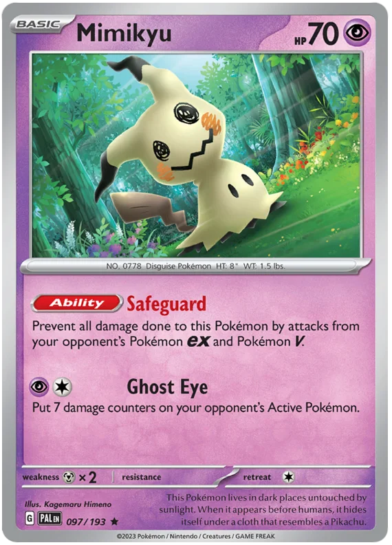 Mimikyu Paldea Evolved Single Pokemon Card