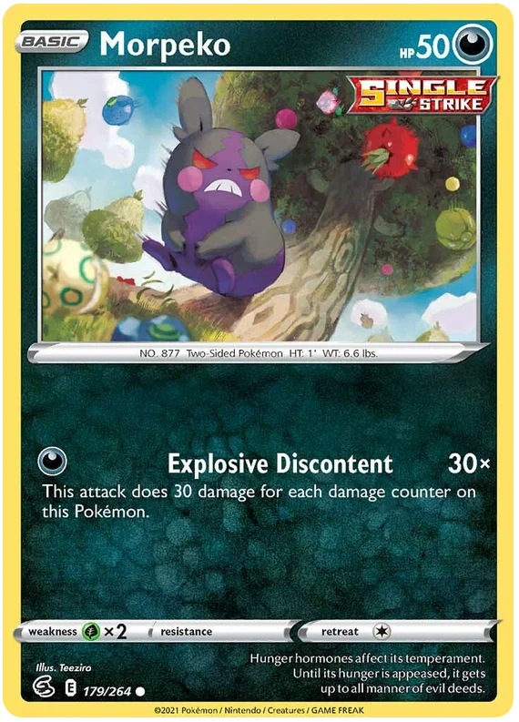 Morpeko Fusion Strike Pokemon Card Singles 179/264