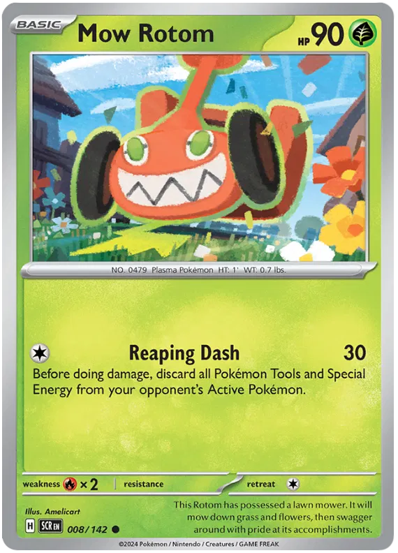 Mow Rotom Stellar Crown Pokemon Single Card 008/142