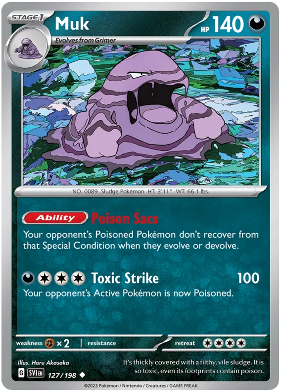 Muk Scarlet & Violet Base Set Pokemon Card Single