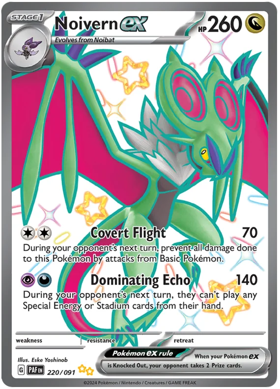 Noivern ex Paldean Fates Pokemon Card Single 220/091