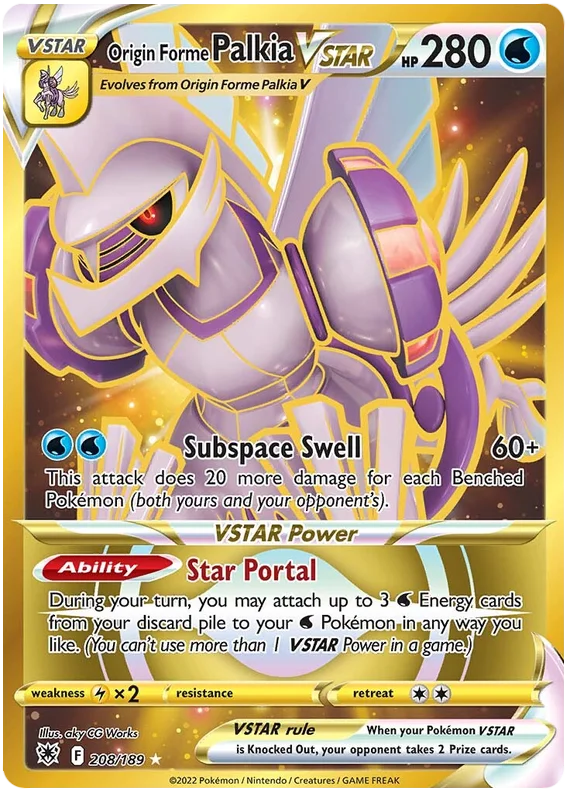 Origin Forme Palkia VSTAR Astral Radiance Pokemon Card Singles 208/189