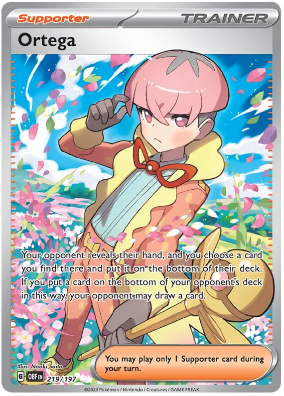 Ortega Full Art Obsidian Flames Single Pokemon Card