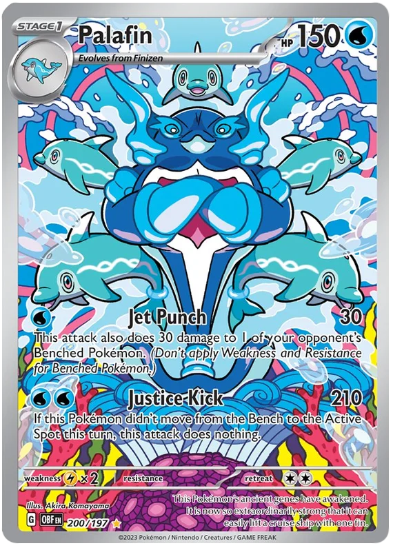 Palafin Illustration Rare Obsidian Flames Single Pokemon Card