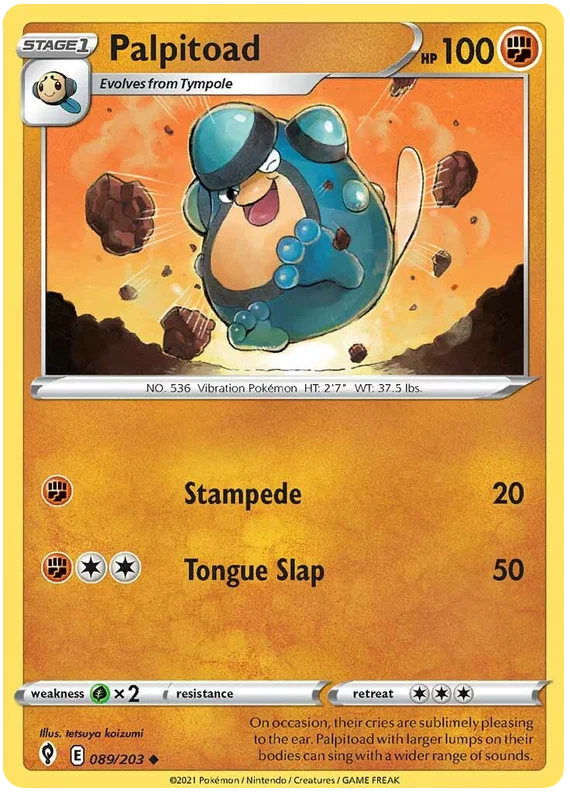 Palpitoad 089/203 - Pokemon TCG Evolving Skies card