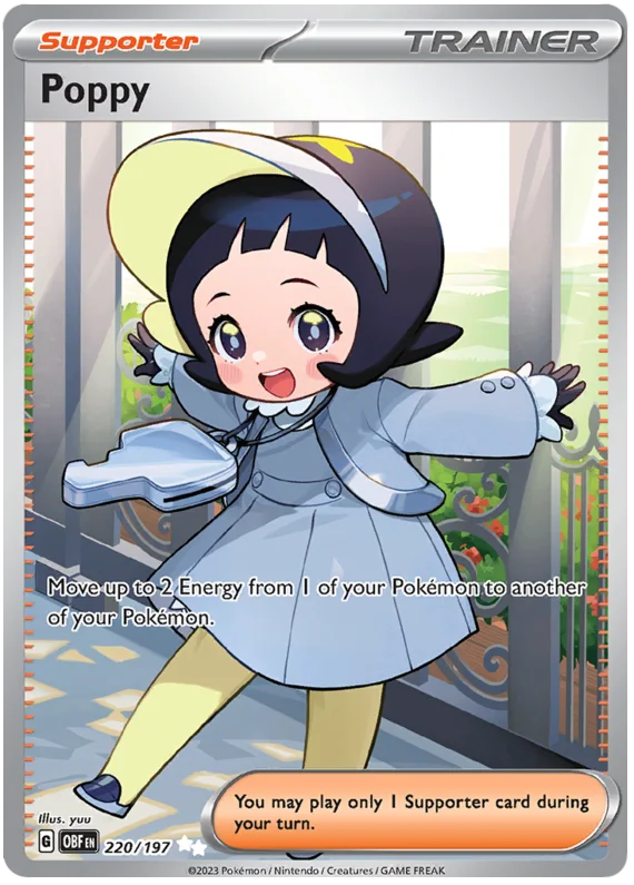 Poppy Full Art Obsidian Flames Single Pokemon Card