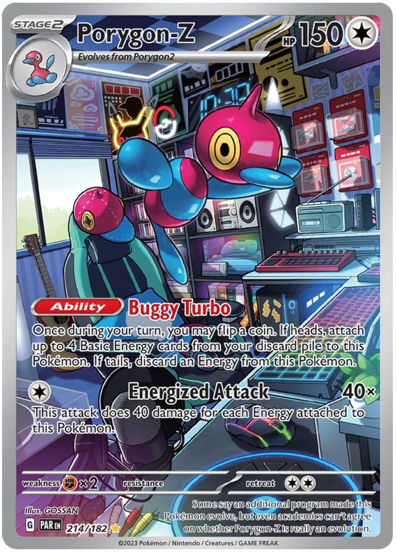 Porygon-Z Illustration Rare Paradox Rift Single Pokemon Card 214/182