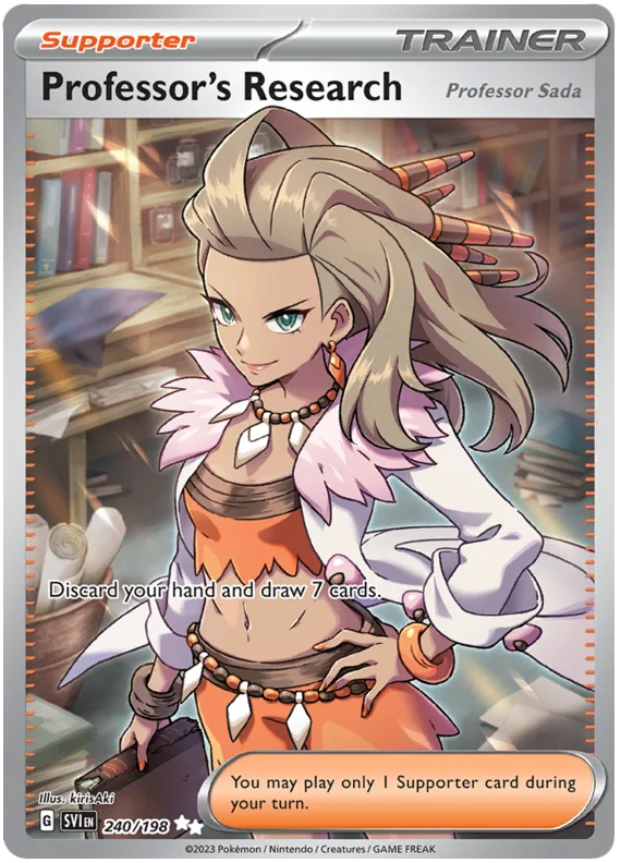 Professor's Research - Professor Sada Full Art Scarlet & Violet Base Set Pokemon Card Single