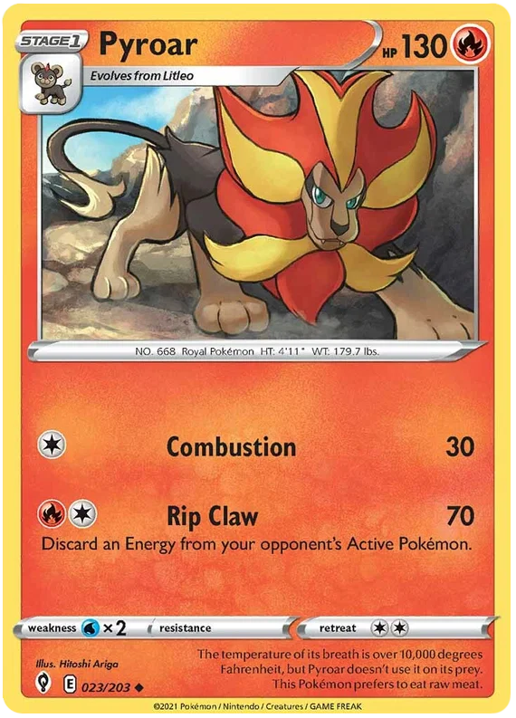 Pyroar 023/203 - Pokemon TCG Evolving Skies card