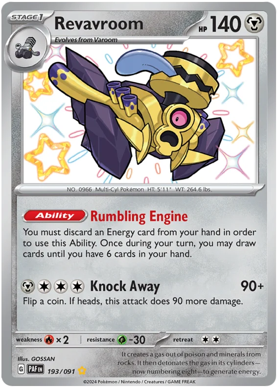Revavroom Paldean Fates Pokemon Card Single 193/091