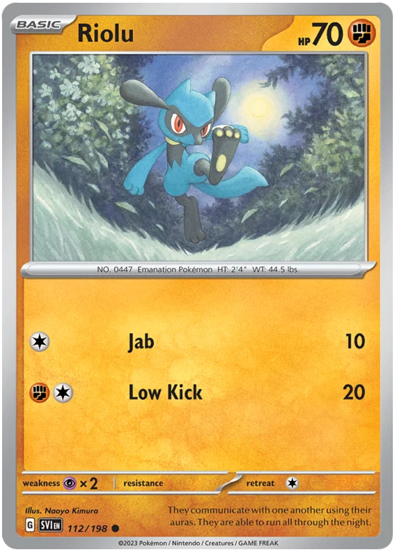 Riolu 112 Scarlet & Violet Base Set Pokemon Card Single