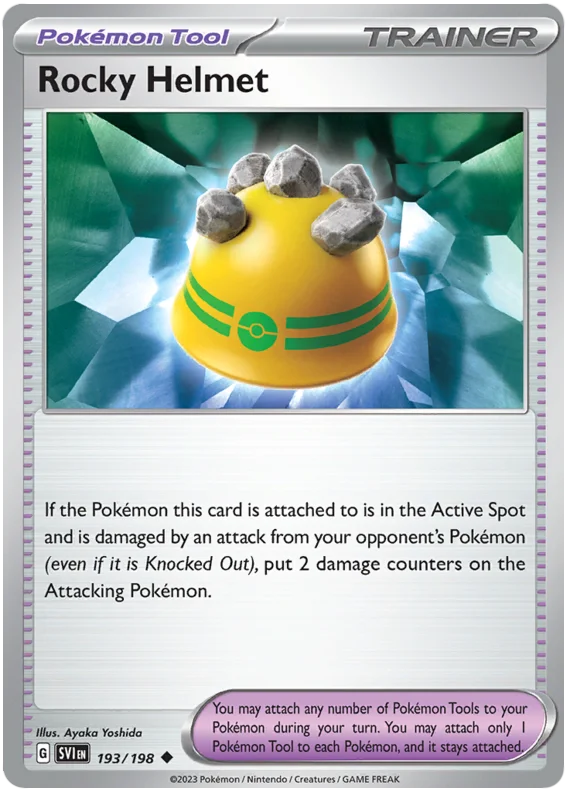 Rocky Helmet Scarlet & Violet Base Set Pokemon Card Single