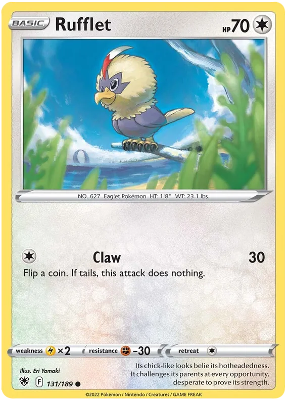 Rufflet Astral Radiance Pokemon Card Singles 131/189