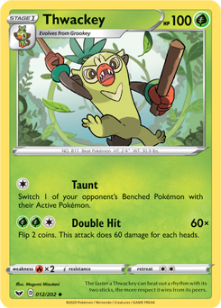 Thwackey - Sword & Shield 012/202 Pokémon card