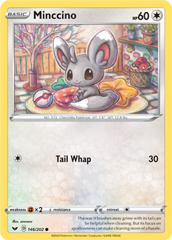 Minccino - Sword & Shield 146/202 Pokémon card