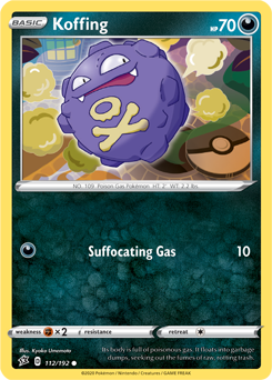 Koffing - Rebel Clash 112/192 Pokémon card