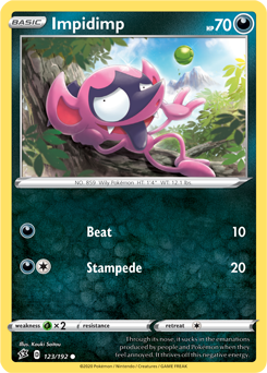 Impidimp - Rebel Clash 123/192 Pokémon card