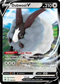 Dubwool V - Rebel Clash 153/192 Pokémon card