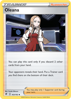 Oleana - Rebel Clash 163/192 Pokémon card