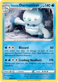 Galarian Darmanitan - Rebel Clash 048/192 Pokémon card