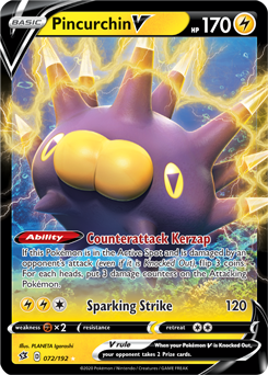 Pincurchin V - Rebel Clash 072/192 Pokémon card