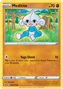 Meditite - Rebel Clash 097/192 Pokémon card