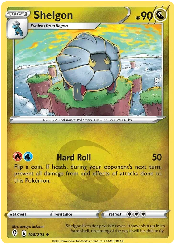 Shelgon 108/203 - Pokemon TCG Evolving Skies card
