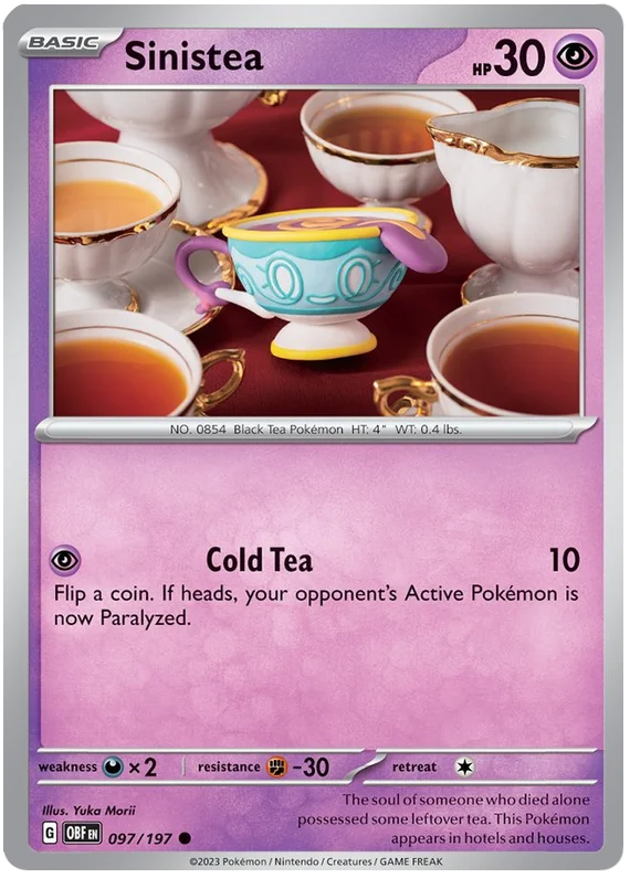 Sinistea Obsidian Flames Single Pokemon Card