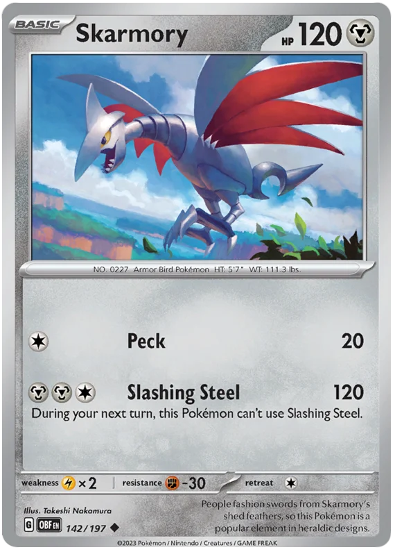 Skarmory Obsidian Flames Single Pokemon Card