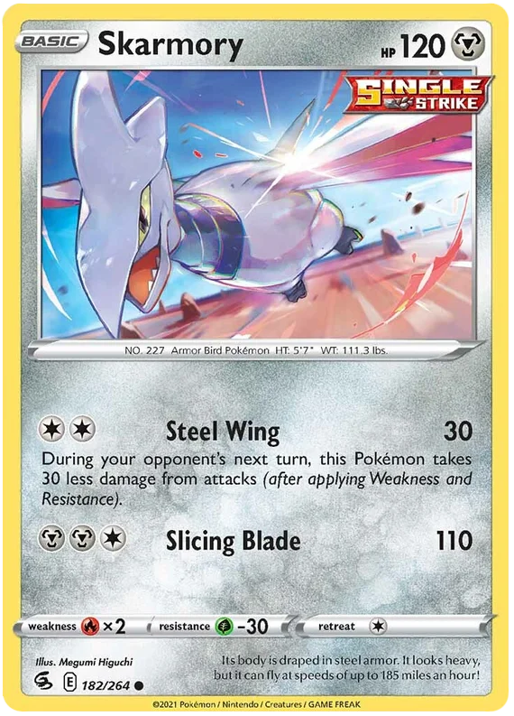 Skarmory Fusion Strike Pokemon Card Singles 182/264