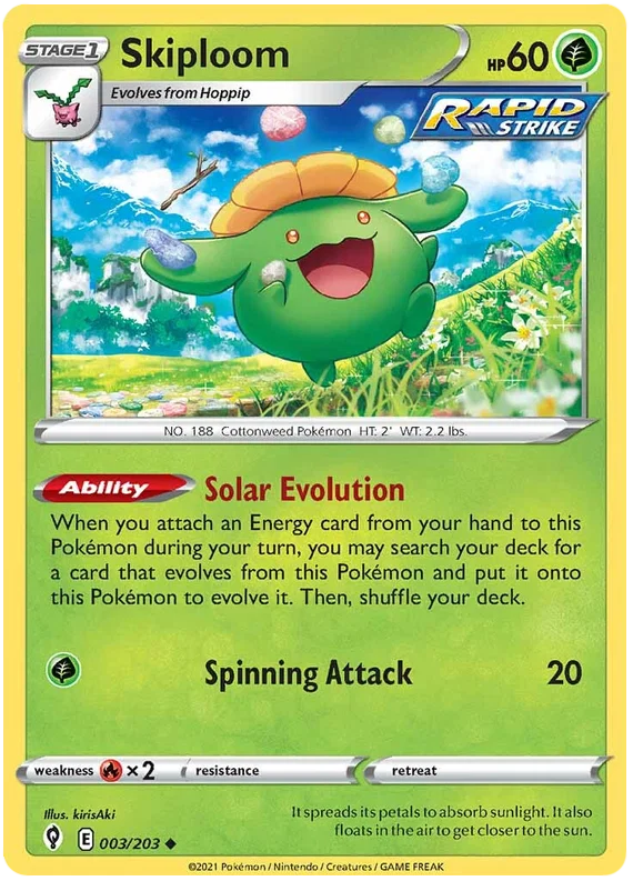 Skiploom 003/203 - Pokemon TCG Evolving Skies card