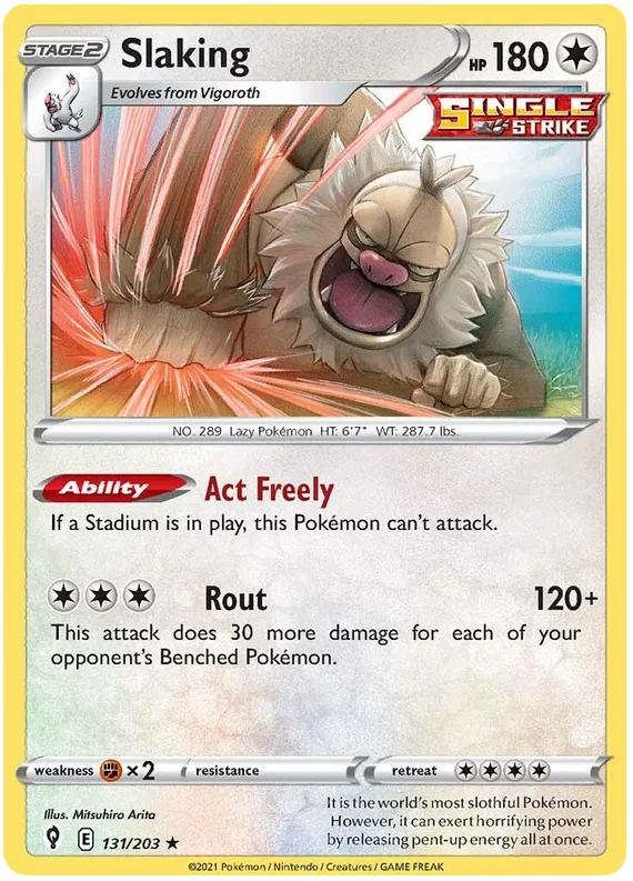 Slaking 131/203 - Pokemon TCG Evolving Skies card
