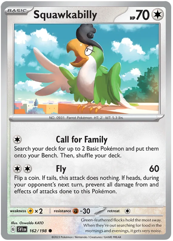 Squawkabilly Scarlet & Violet Base Set Pokemon Card Single
