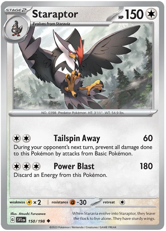 Staraptor Scarlet & Violet Base Set Pokemon Card Single
