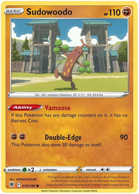 Sudowoodo Astral Radiance Pokemon Card Singles 074/189