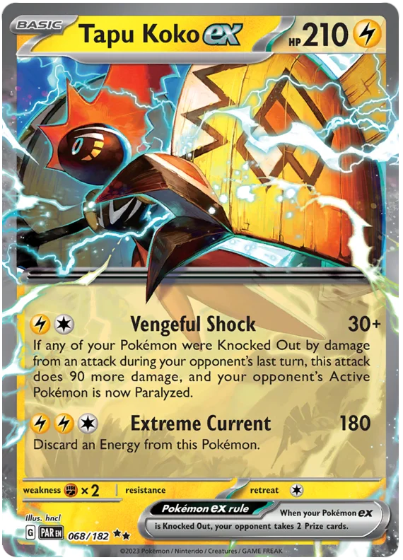 Tapu Koko ex Paradox Rift Single Pokemon Card 068/182