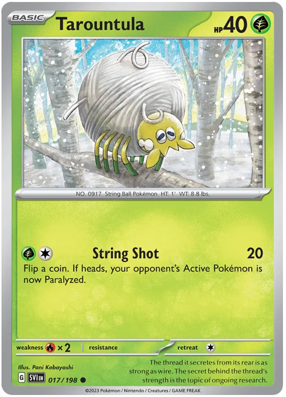 Tarountula 017 Scarlet & Violet Base Set Pokemon Card Single