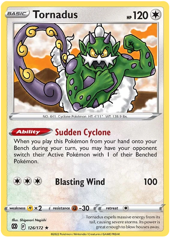 Tornadus Brilliant Stars Pokemon Card Singles 126/172
