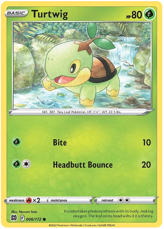 Turtwig Brilliant Stars Pokemon Card Singles 006/172