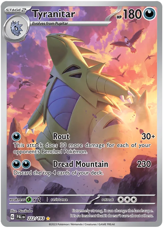 Tyranitar Illustration Rare Paldea Evolved Single Pokemon Card