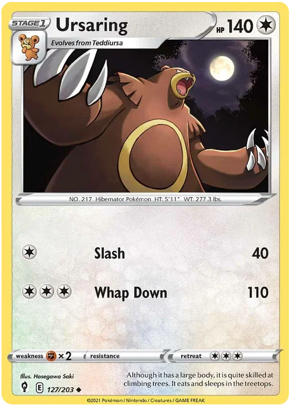 Ursaring 127/203 - Pokemon TCG Evolving Skies card