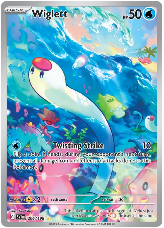 Wiglett Illustration Rare Scarlet & Violet Base Set Pokemon Card Single