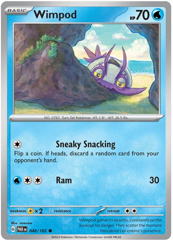 Wimpod 048 Paradox Rift Single Pokemon Card 048/182