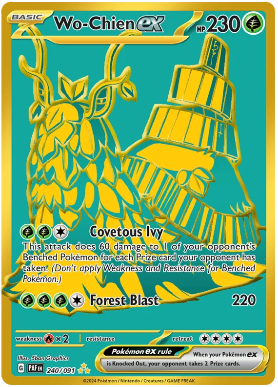 Wo-Chien ex Paldean Fates Pokemon Card Single 240/091