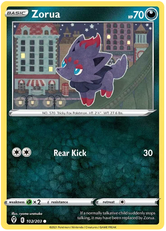 Zorua 102/203 - Pokemon TCG Evolving Skies card
