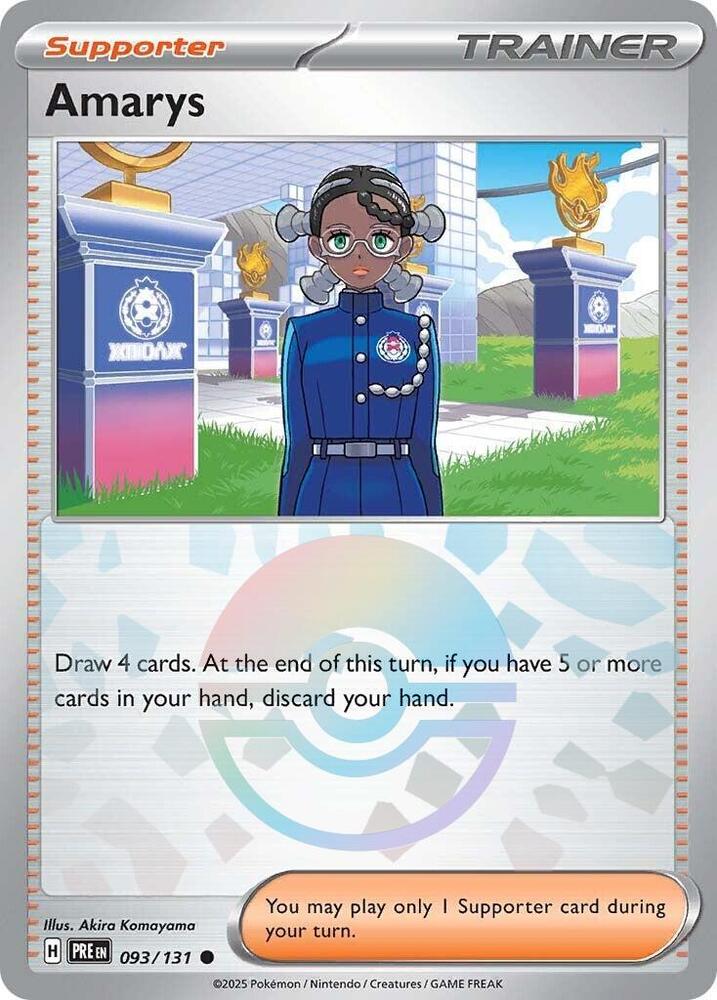Amarys 093/131 - Poké Ball Reverse Holo - Pokemon TCG Prismatic Evolutions card