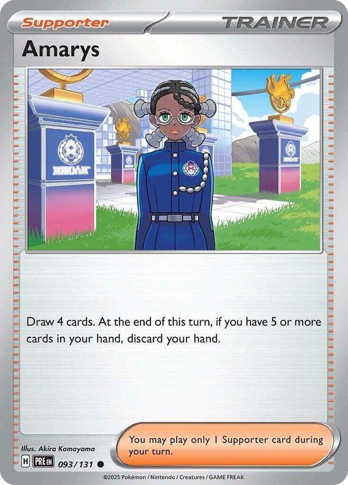 Amarys 093/131 - Standard card artwork - Pokemon TCG Prismatic Evolutions card
